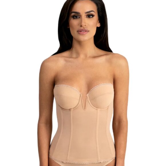 Dominique Women’s Vivienne Strapless Longline Bra 8990 - Mocha Sz 36D 925090 - Picture 1 of 6
